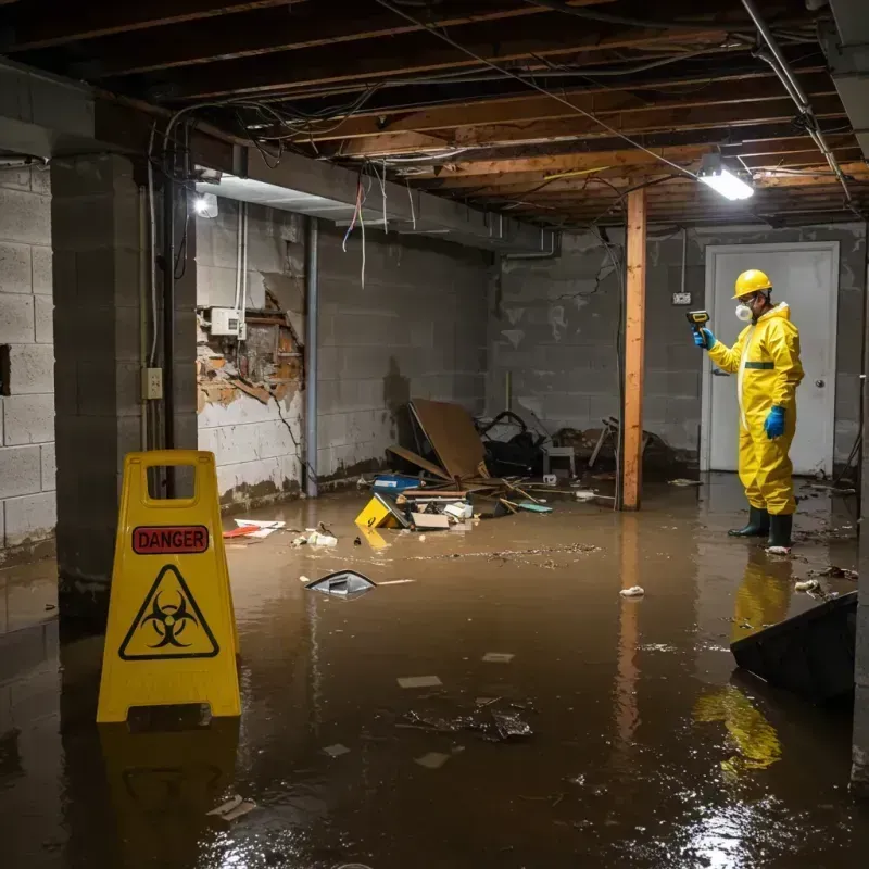 Flooded Basement Electrical Hazard in Polk County, GA Property